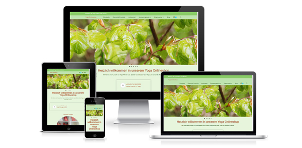 responsives Webdesign yoga-onlineshop.ch